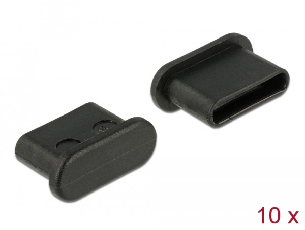 DeLOCK 64014 Steckdosensicherung USB Typ-C Schwarz 10 Stücke (64014)