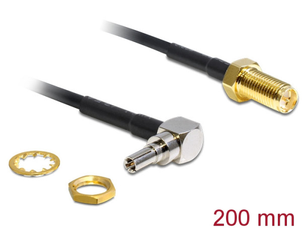 DeLOCK 88465 Signalkabel 0,20 m Gold, Silber, Schwarz (88465)