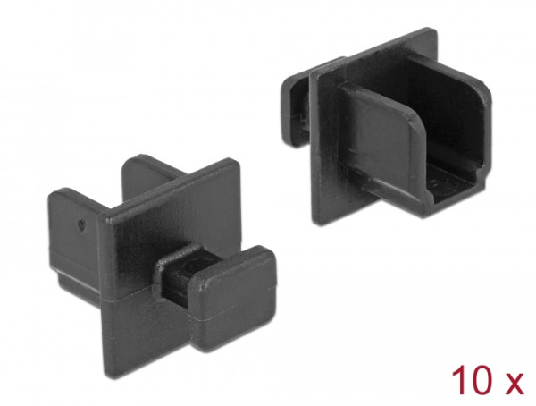 DeLOCK 64010 Steckdosensicherung Schwarz 10 Stücke (64010)