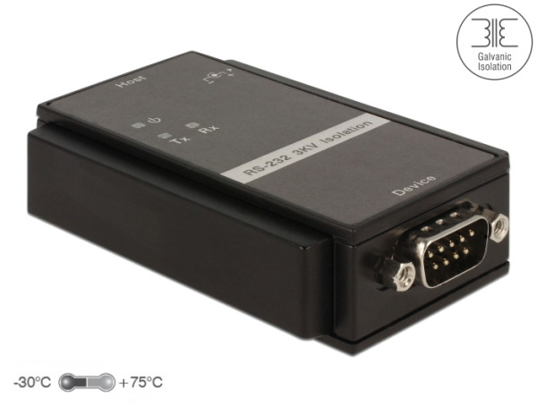 DeLOCK 62500 Kabeladapter RS-232 Schwarz (62500)