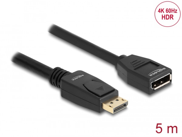 DeLOCK DisplayPort 1.2 Verlängerungskabel 4K 60 Hz 5 m (80004)