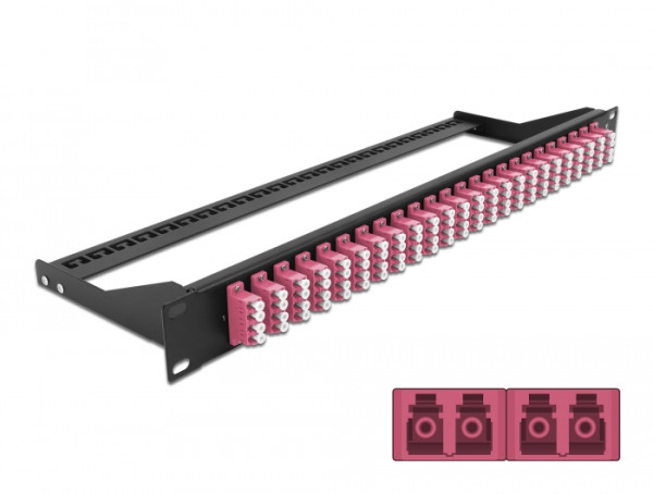 DeLOCK 19″ LWL Patchpanel 24 Port LC Quad violett (43403)