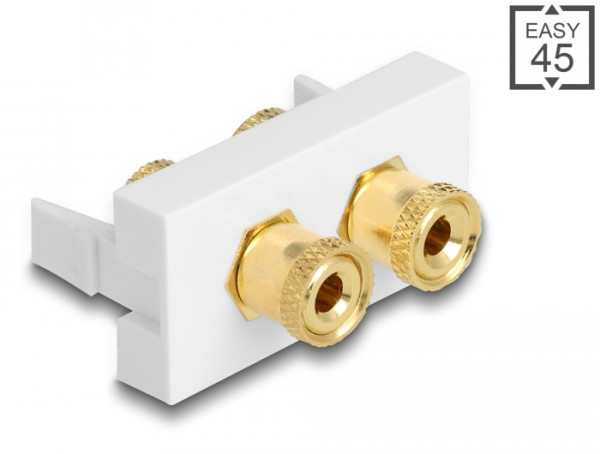 DeLOCK Easy 45 Modul 2 x Polklemme, Farbring rot / schwarz 22,5 x 45 mm (81398)