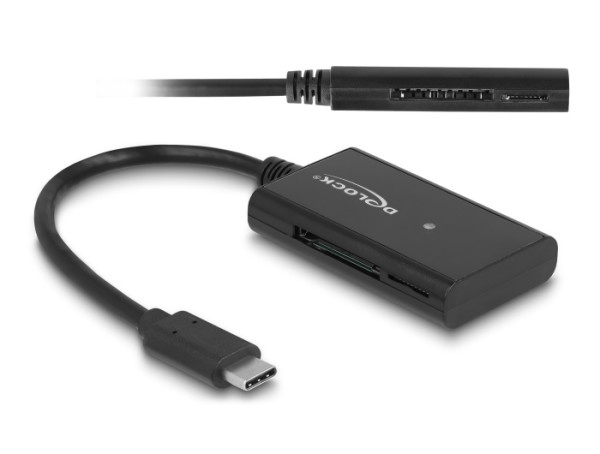 DeLOCK 91740 Kartenleser USB 3.2 Gen 1 3.1 Gen 1 Type-C Schwarz (91740)