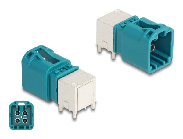DeLOCK Mini FAKRA Z Stecker quad gewinkelt B-Typ PCB (90116)