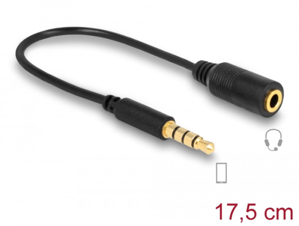 DeLOCK 62498 Audio-Kabel 0,175 m 3.5mm Schwarz (62498)