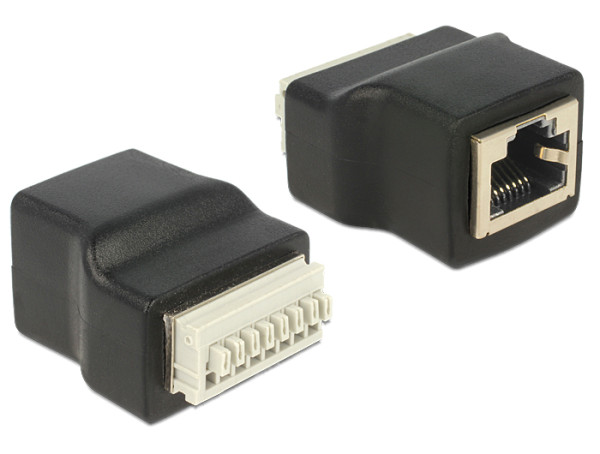 DeLOCK 65527 Kabeladapter RJ45 Schwarz, Silber (65527)