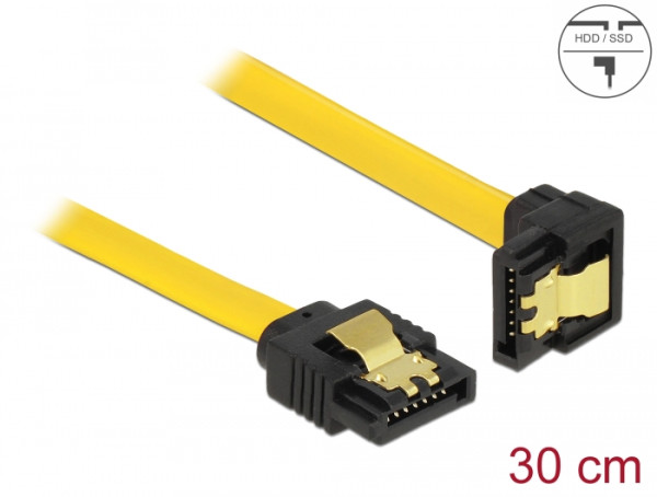 DeLOCK SATA Cable 30cm SATA-Kabel 0,3 m Gelb (82474)
