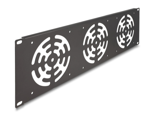 DeLOCK 19″ Rackblende für 3 Lüfter 120 x 120 mm 3 HE dunkelgrau (66747)