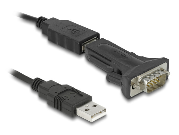 DeLOCK 66286 Serien-Kabel Schwarz 0,8 m USB Typ-A DB-9 (66286)