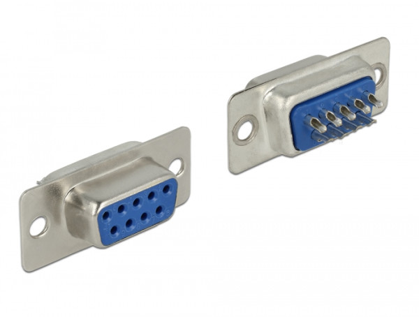 DeLOCK 65882 Drahtverbinder Sub-D 9 pin Blau, Silber (65882)