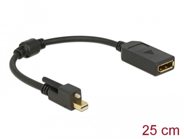 DeLOCK 62638 DisplayPort-Kabel 0,25 m Mini DisplayPort Schwarz (62638)