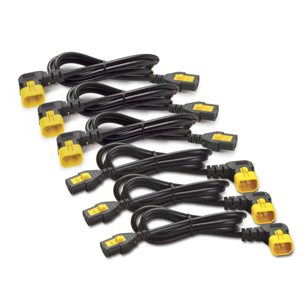 APC Power Cord Kit 6ea Locking C13 TO C14 90 Degree 0.6m (AP8702R-WW)