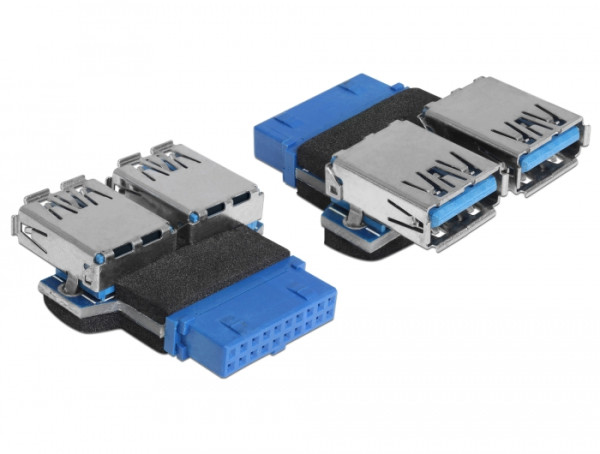 DeLOCK 65324 Kabeladapter USB 3.0 19 Pin Buchse Schwarz (65324)