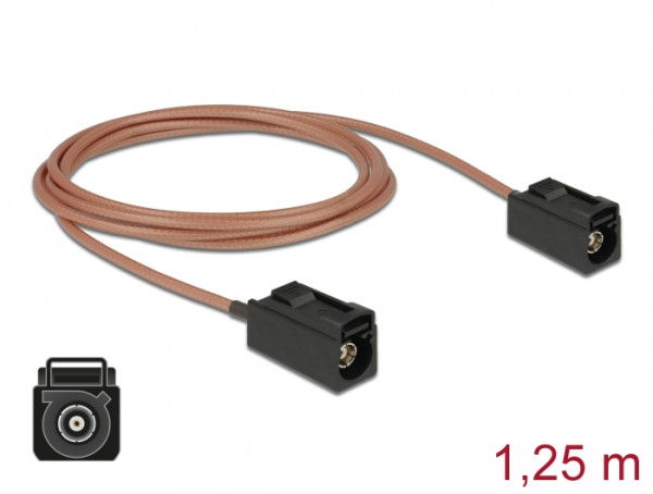 DeLOCK 89679 Koaxialkabel RG-316 1,25 m FAKRA A Schwarz, Braun (89679)