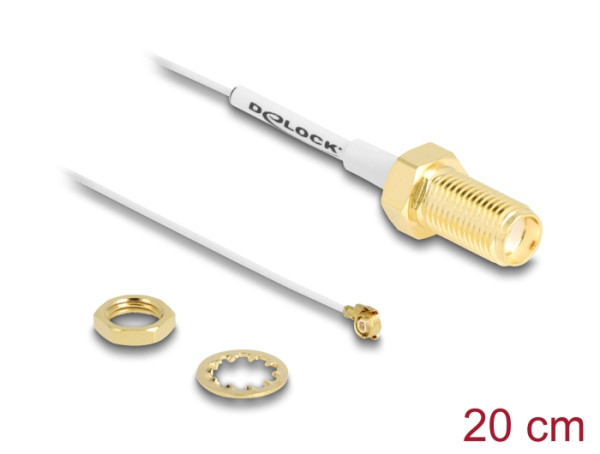 DeLOCK 88812 Koaxialkabel 0,2 m MHF III I-PEX SMA Grau (88812)