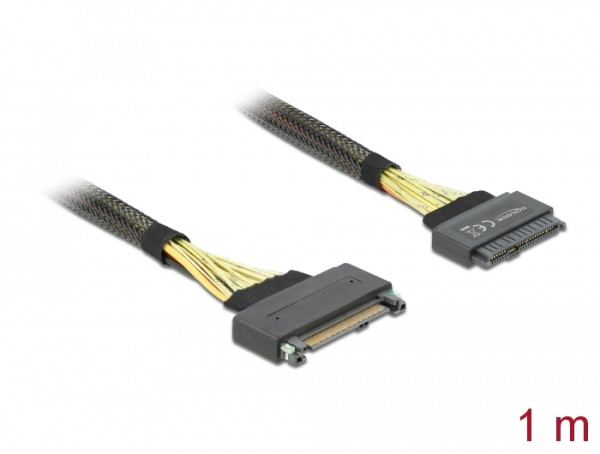 DeLOCK Verlängerungskabel U.2 SFF-8639 Stecker > U.2 SFF-8639 Buchse 1 m (84518)