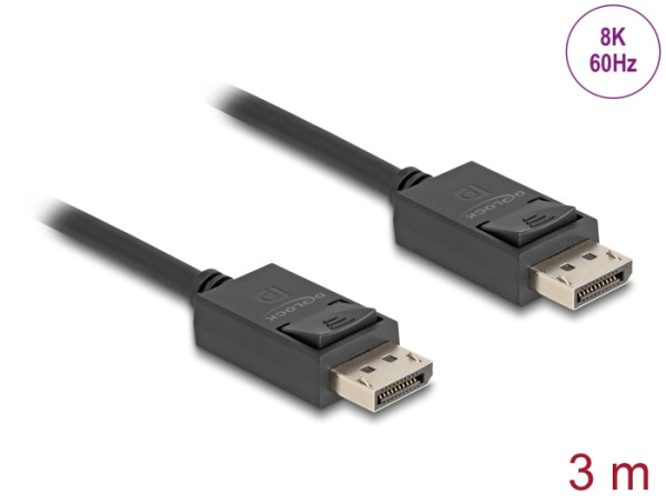 DeLOCK DisplayPort Kabel 16K 30 Hz / 8K 60 Hz 40 Gbps 3 m (80494)