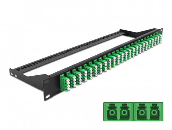DeLOCK 19″ LWL Patchpanel 24 Port LC Quad grün (43399)