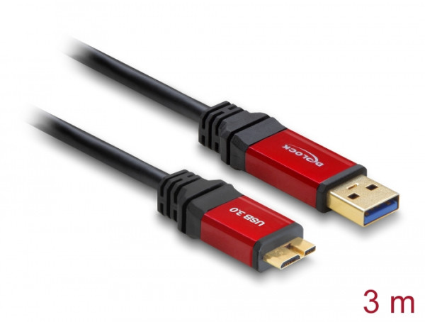 DeLOCK 3.0m 3.0 USB A-micro-B USB Kabel USB 3.2 Gen 1 3.1 Gen 1 3 m Micro-USB B (82762)