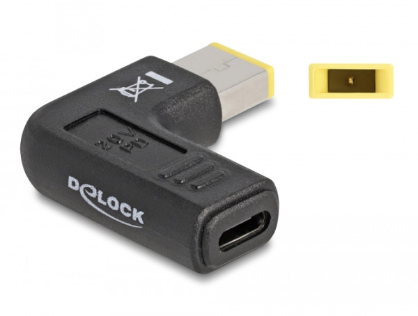 DeLOCK Adapter für Notebook Ladekabel USB Type-C Buchse zu Lenovo 11,0 x 4,5 mm Stecker 90° gewinkelt (60003)