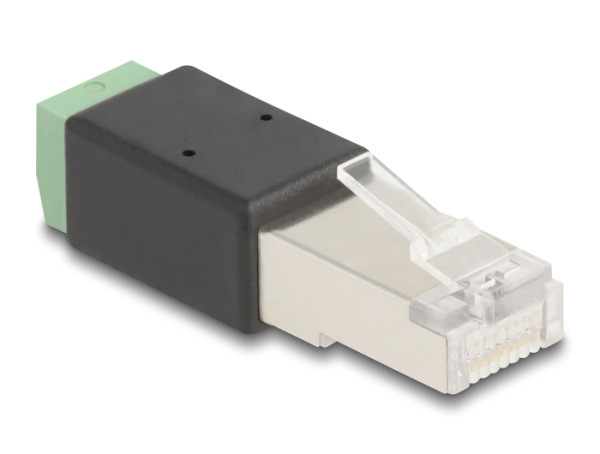 DeLOCK RJ45 Stecker zu Terminalblock Adapter 2 Pin (66604)