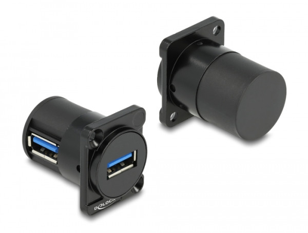 DeLOCK D-Typ Modul USB 2.0 Typ-A Buchse zu Buchse 90° gewinkelt (88059)