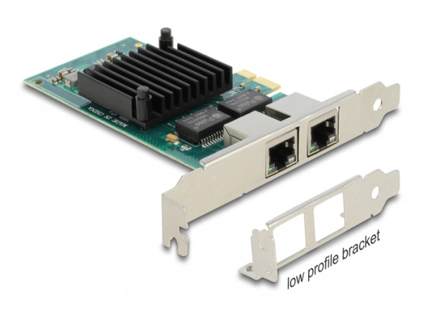 DeLOCK PCI Express x1 Karte 2 x RJ45 Gigabit LAN i350 (88502)