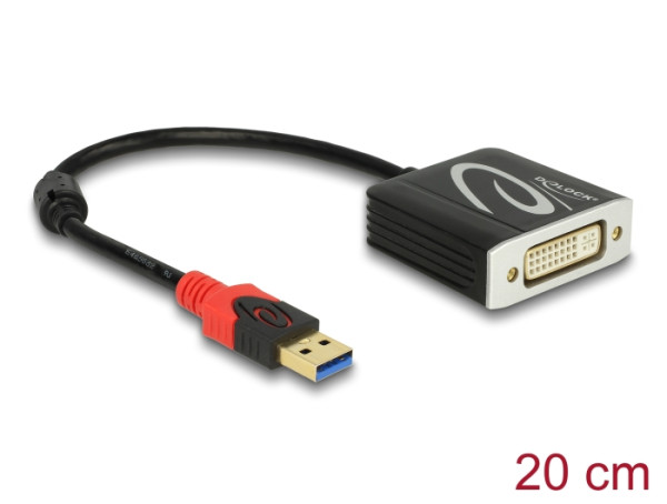 DeLOCK 62737 Videokabel-Adapter 0,2 m DVI-I Schwarz (62737)