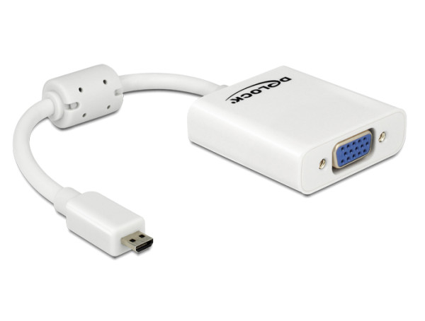 DeLOCK 65347 Videokabel-Adapter VGA D-Sub HDMI Typ D Mikrofon Weiß (65347)
