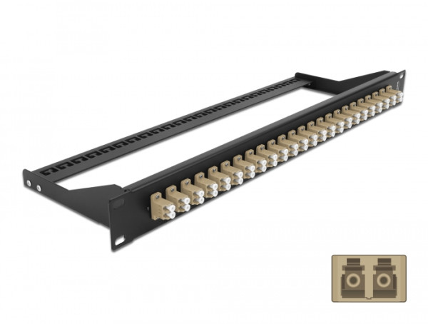 DeLOCK 19″ LWL Patchpanel 24 Port LC Duplex beige (43388)