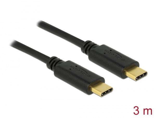 DeLOCK 83867 USB Kabel USB 2.0 3 m USB C Schwarz (83867)