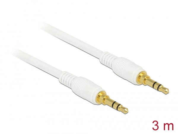 DeLOCK 85552 Audio-Kabel 3 m 3.5mm Weiß (85552)