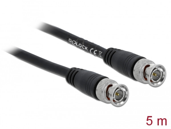 DeLOCK 80084 Koaxialkabel 5 m BNC Schwarz (80084)