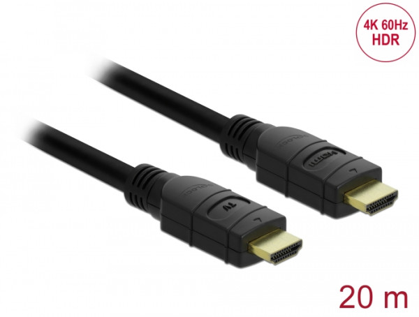 DeLOCK 85286 HDMI-Kabel 20 m HDMI Typ A Standard Schwarz (85286)