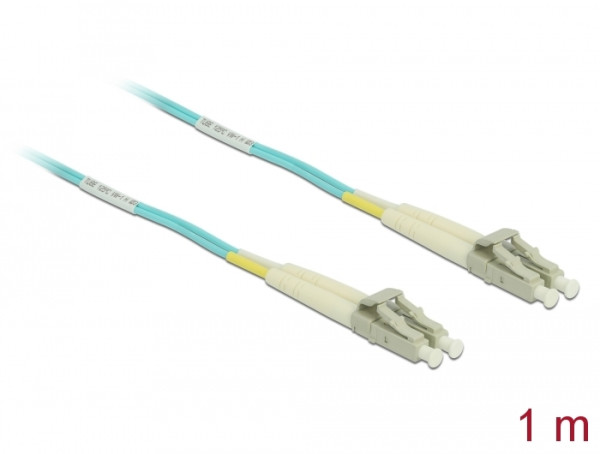 DeLOCK Kabel Lichtwellenleiter LC zu LC Multimode OM3 1 m (86558)