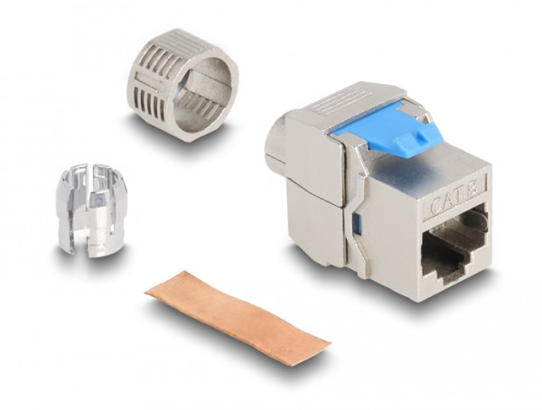 DeLOCK Keystone Modul RJ45 Buchse zu LSA Cat.8.1 werkzeugfrei (87059)