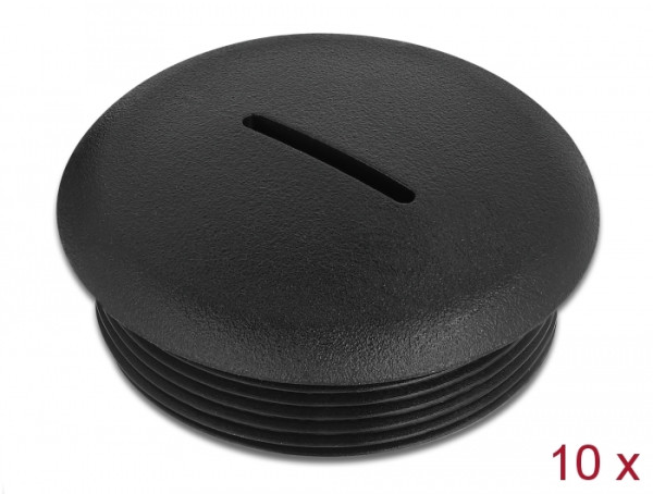 DeLOCK Verschlussstopfen M40 x 1,5 schwarz 10 Stück (60234)