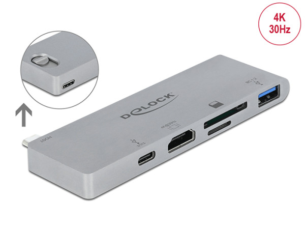 DeLOCK 87745 laptop-dockingstation & portreplikator USB 3.2 Gen 1 3.1 Gen 1 Type-C Grau (87745)