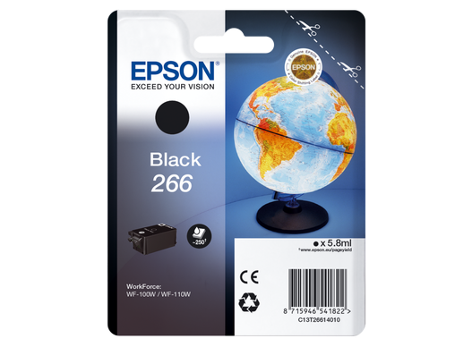 Epson Globe Singlepack Black 266 ink cartridge (C13T26614010)