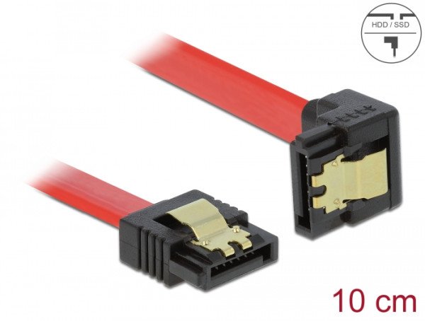 DeLOCK 83976 SATA-Kabel 0,1 m SATA 7-pin Schwarz, Rot (83976)