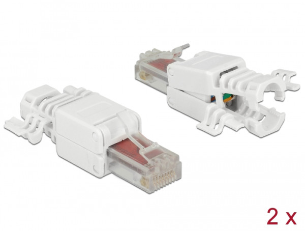 DeLOCK 86416 Drahtverbinder RJ-45 Weiß (86416)