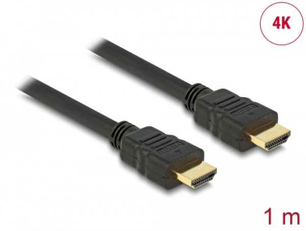 DeLOCK 84752 HDMI-Kabel 1 m HDMI Typ A Standard Schwarz (84752)