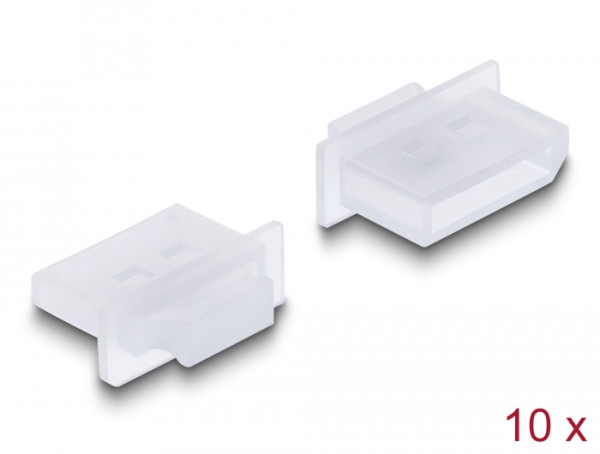 DeLOCK Staubschutz für DisplayPort Buchse mit Griff 10 Stück transparent (64107)