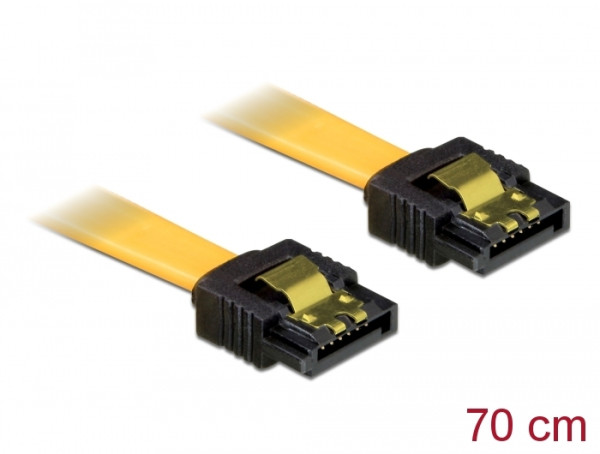 DeLOCK 0.7m SATA Cable SATA-Kabel 0,7 m Gelb (82481)