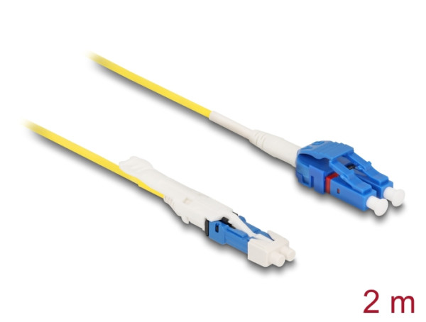 DeLOCK LWL Kabel CS Stecker zu LC Duplex UPC Singlemode G657A2 / OS2 Uniboot 2 m (88306)