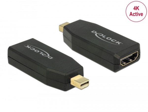 DeLOCK 65581 Kabeladapter mini Displayport 1.2 HDMI Schwarz (65581)