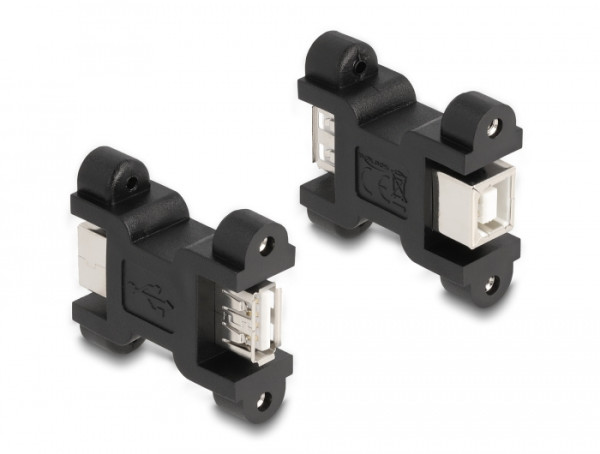 DeLOCK USB 2.0 Adapter Typ-A Buchse zu Typ-B Buchse mit Schraubanschluss (66076)
