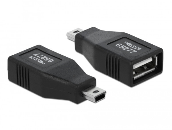DeLOCK 65277 Kabeladapter mini USB USB 2.0-A Schwarz (65277)