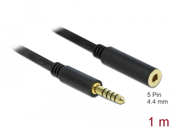DeLOCK 85796 Audio-Kabel 1 m 4.4mm Schwarz (85796)